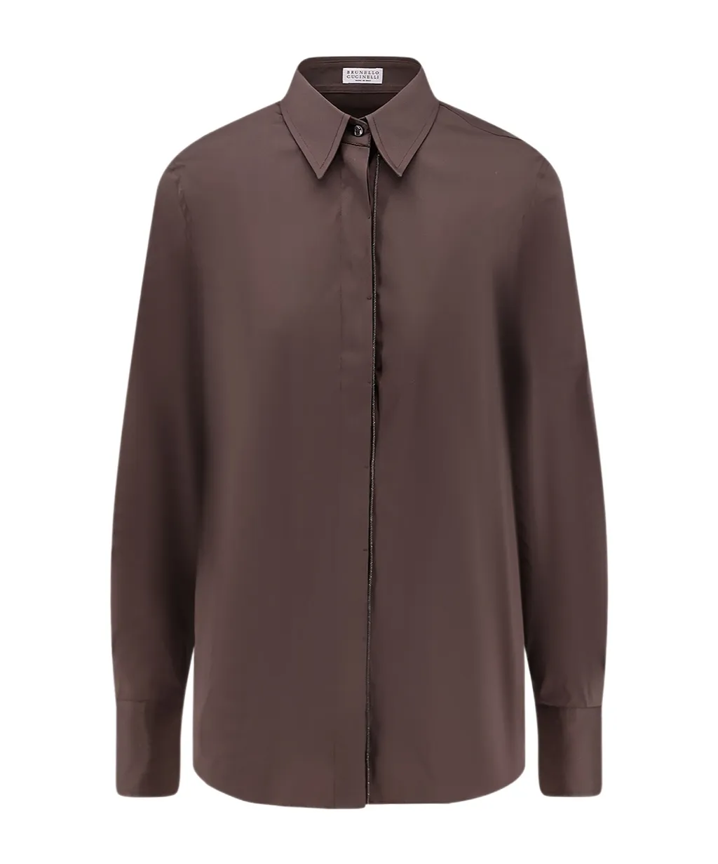 Brunello Cucinelli Straight-Point Collared Buttoned Shirt