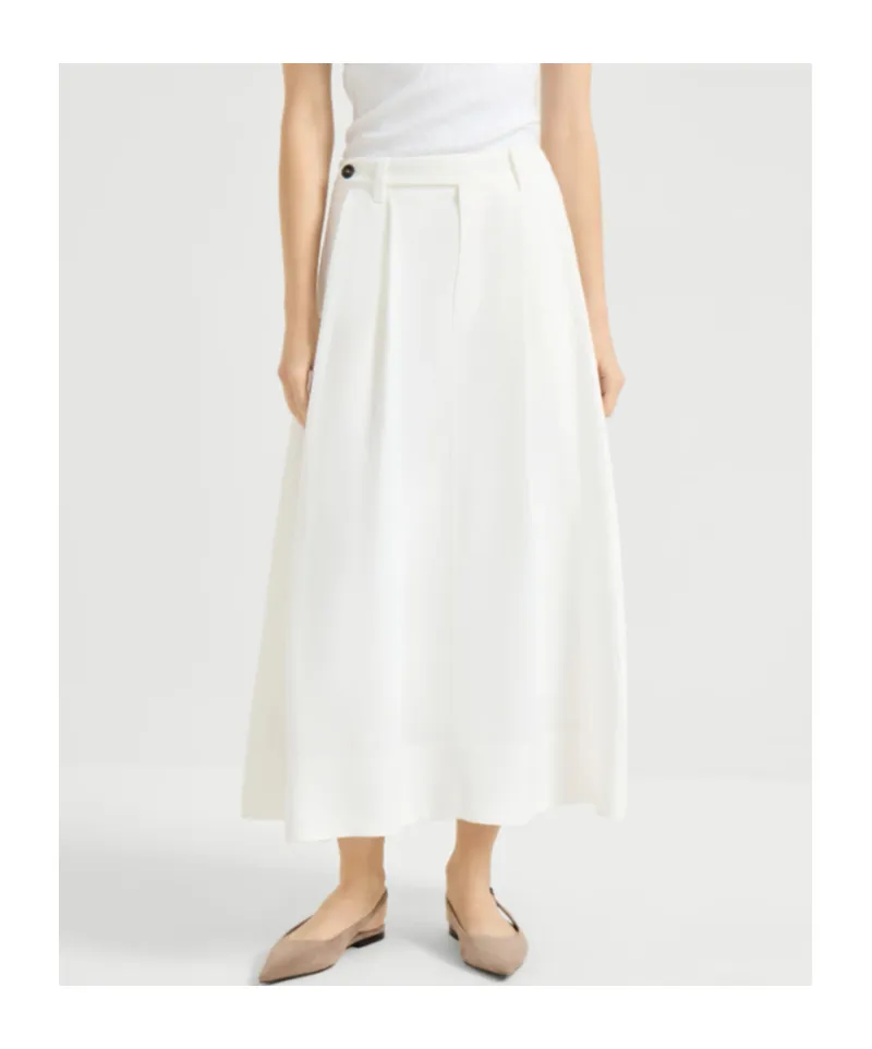 Brunello Cucinelli Monili Detailed A-Line Midi Skirt