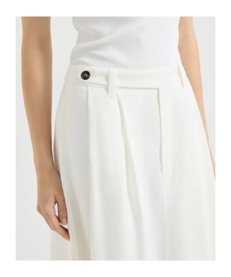 Brunello Cucinelli Monili Detailed A-Line Midi Skirt