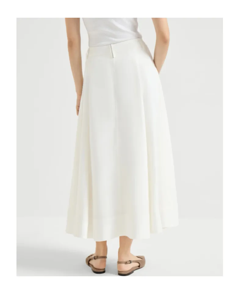 Brunello Cucinelli Monili Detailed A-Line Midi Skirt