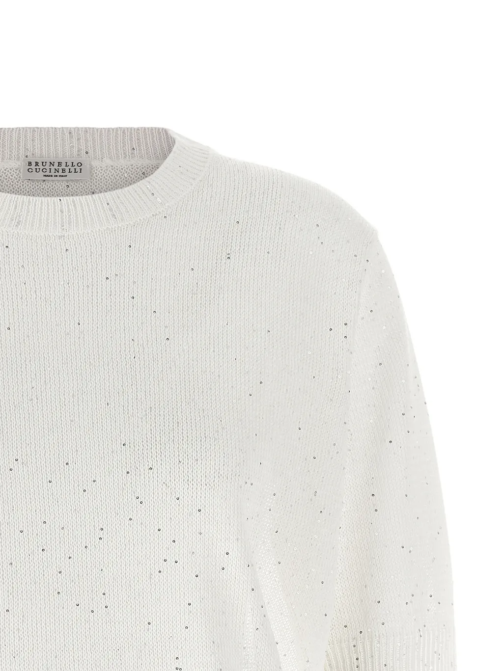 Brunello Cucinelli Sequined Short-Sleeve Jumper