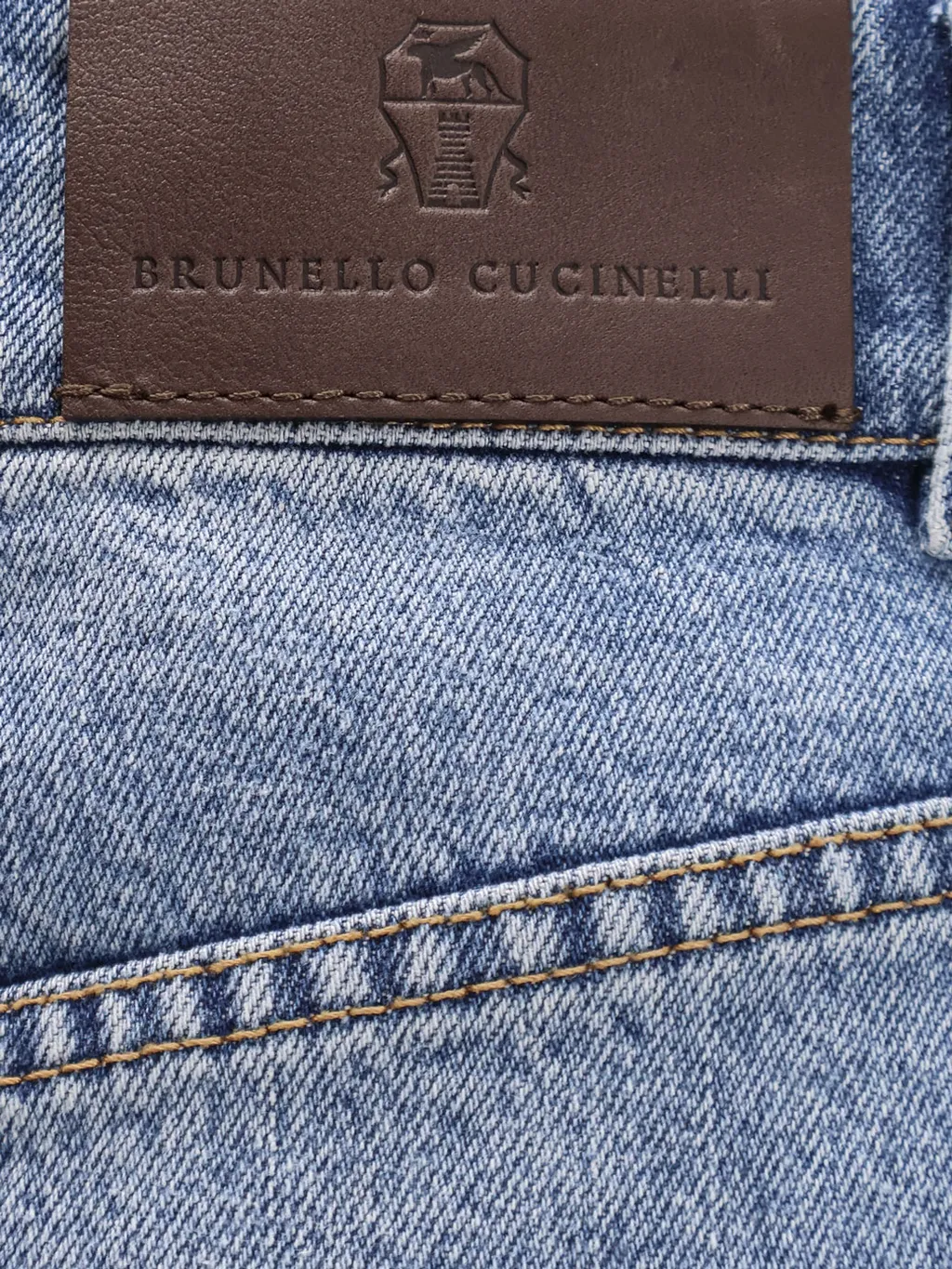Brunello Cucinelli Logo Patch Straight Leg Pants