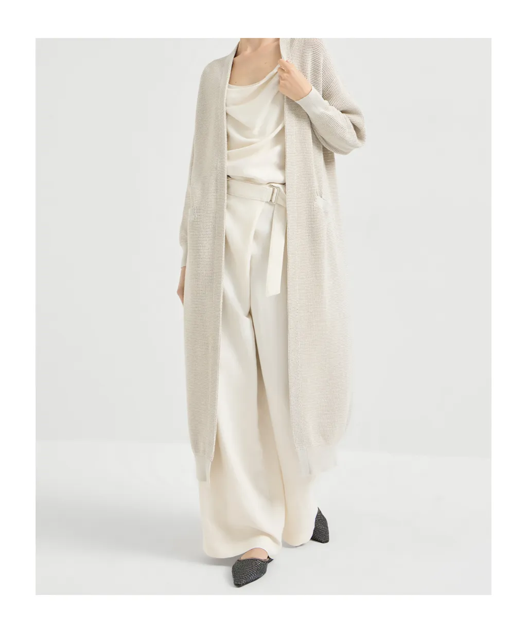 Brunello Cucinelli Maxi Lurex Cardigan