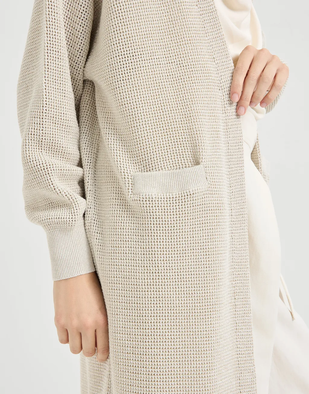 Brunello Cucinelli Maxi Lurex Cardigan