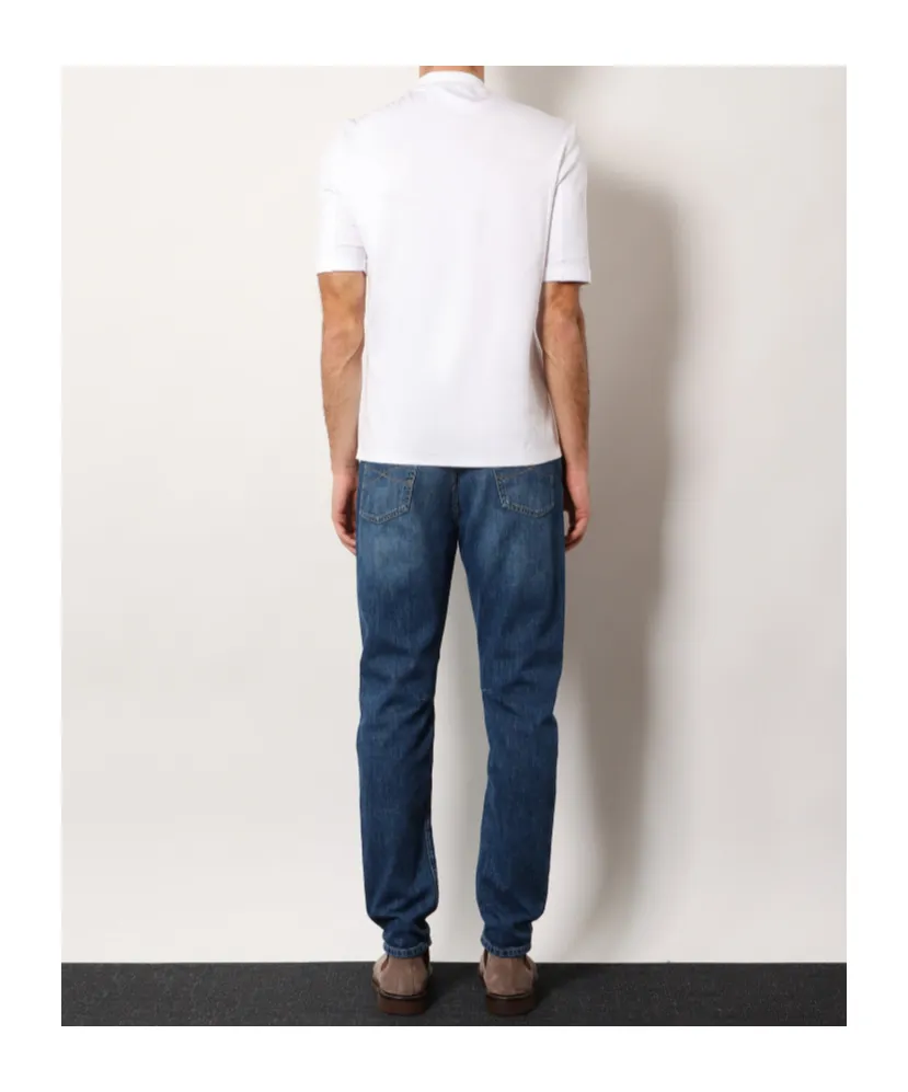 Brunello Cucinelli Jersey Mock Neck T-Shirt