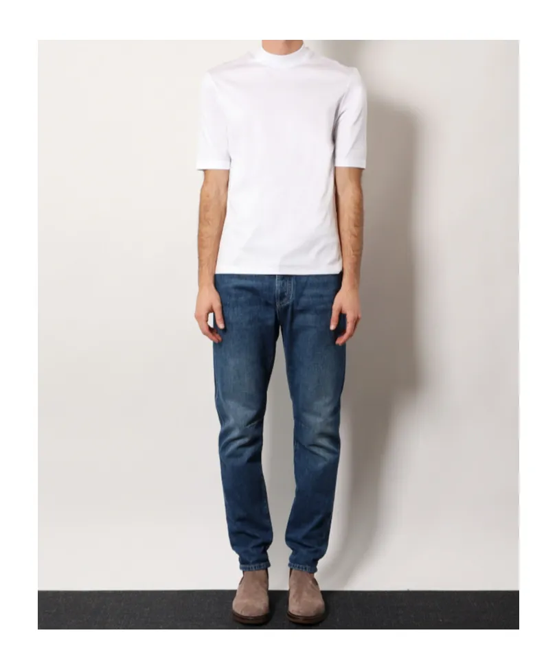 Brunello Cucinelli Jersey Mock Neck T-Shirt
