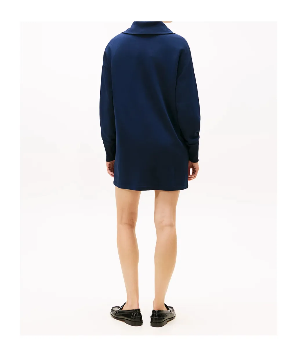 Zip-Up Logo-Detail Mini Dress