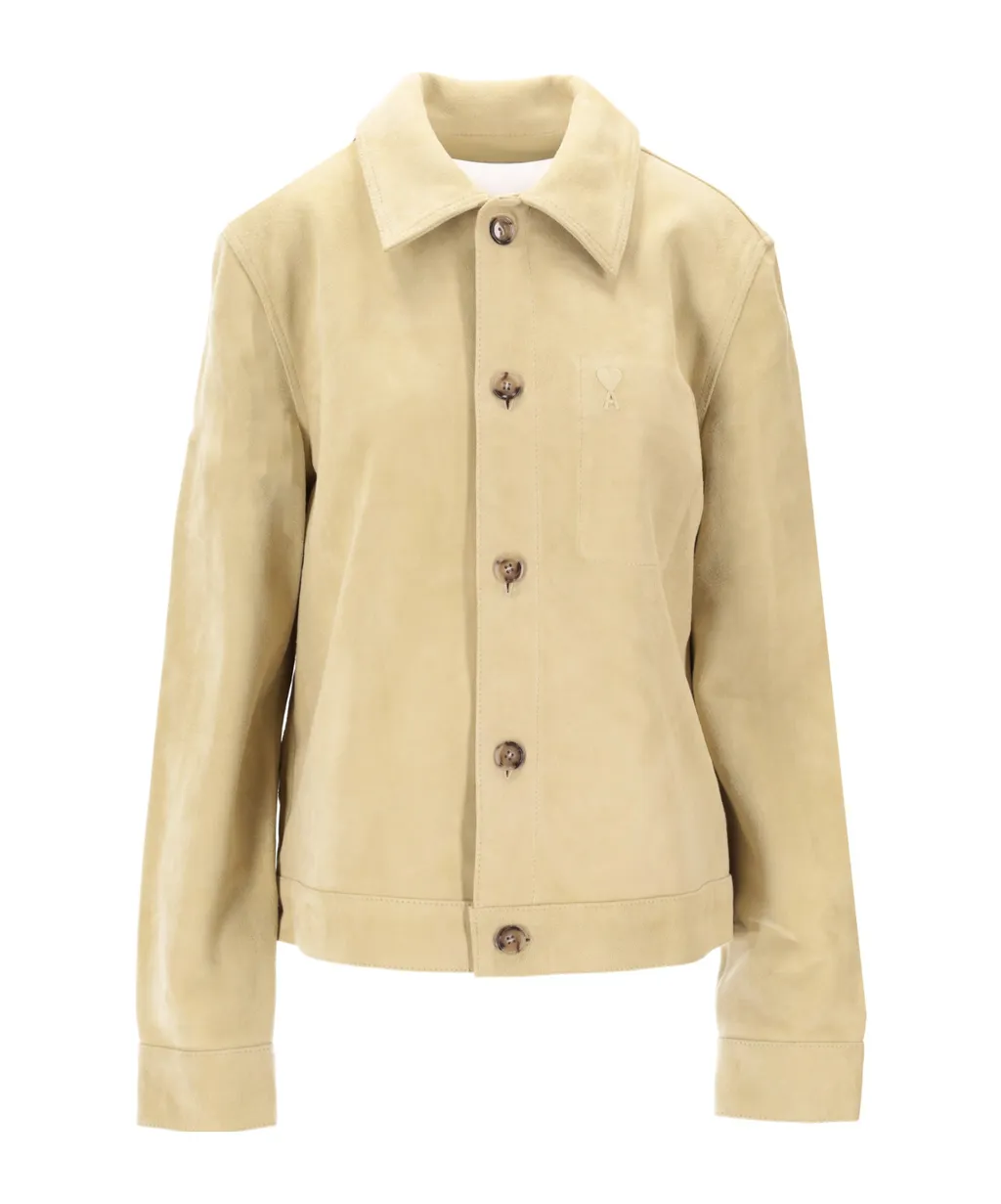 Long-Sleeved Leather Jacket