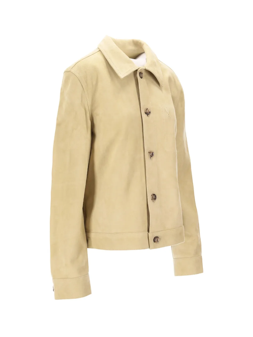 Long-Sleeved Leather Jacket