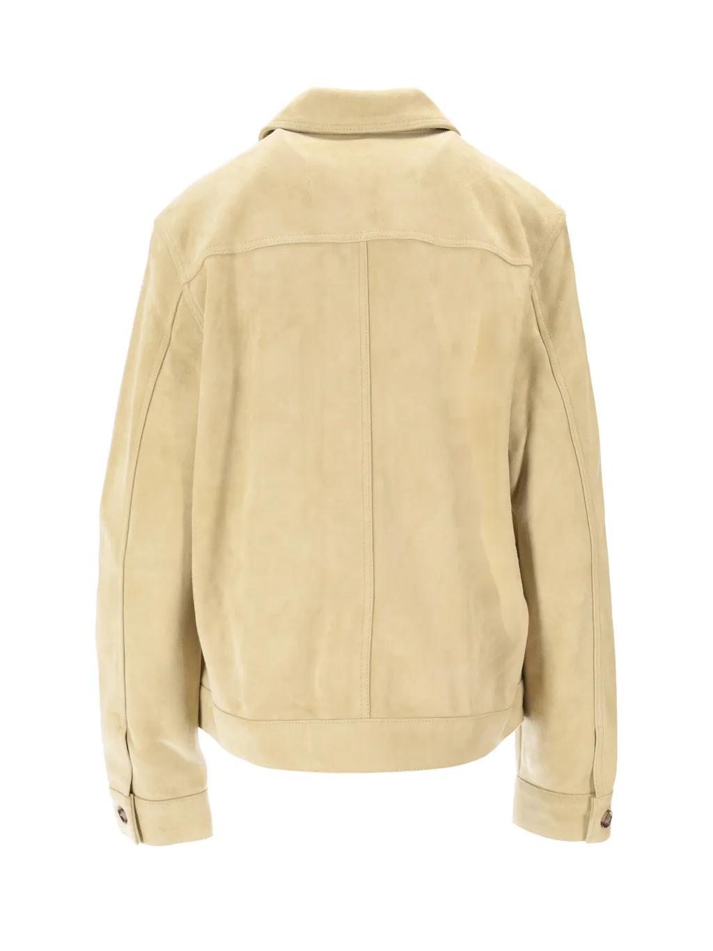 Long-Sleeved Leather Jacket