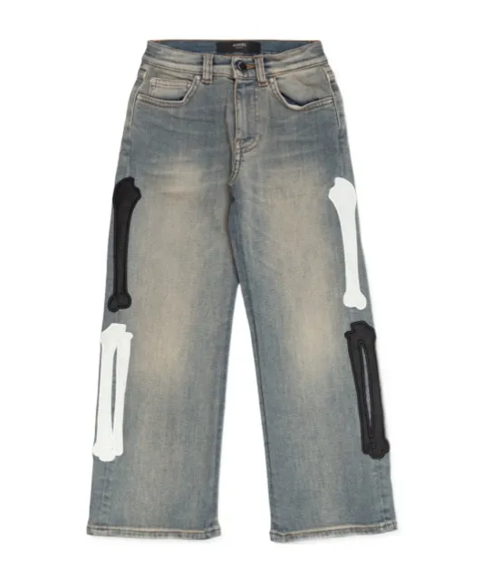 Bone Appliqu Jeans