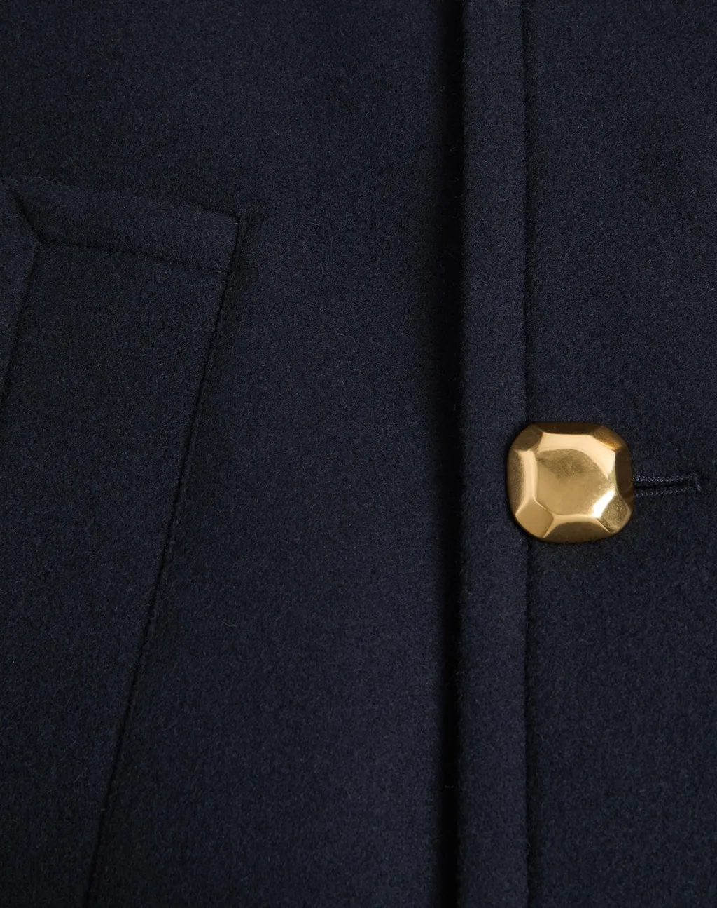 Valentino Double-Breasted Wool Felt Coat
