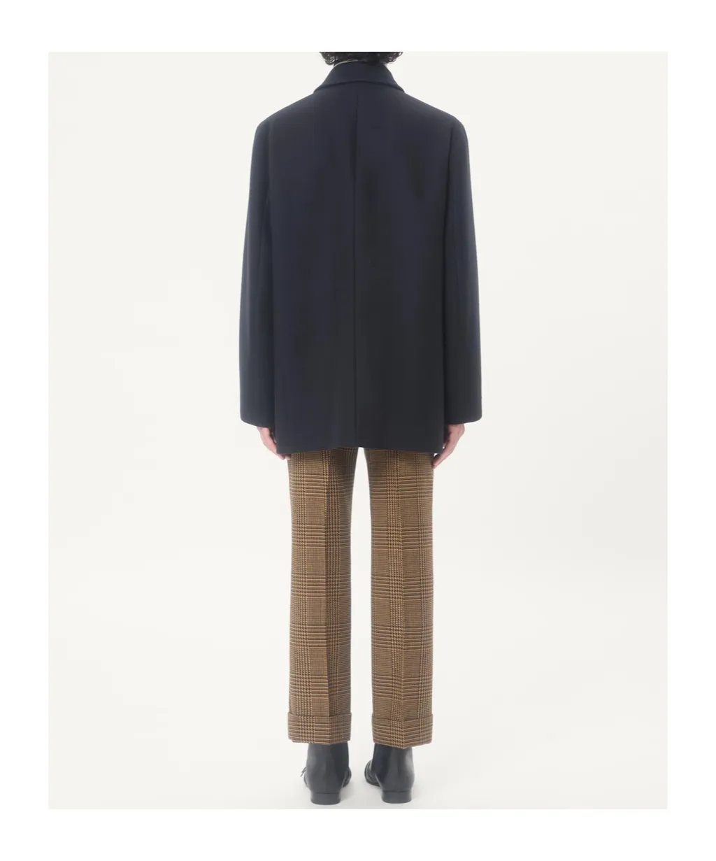 Valentino Double-Breasted Wool Felt Coat