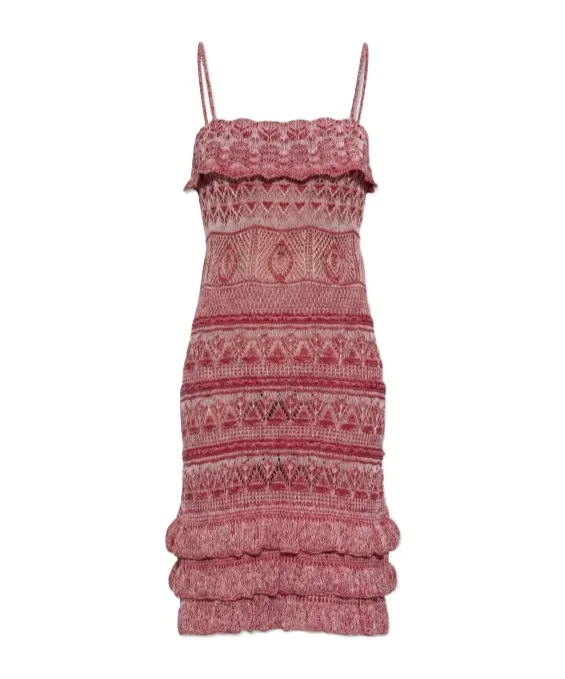Etro Ruffle Detailed Mini Strap Dress
