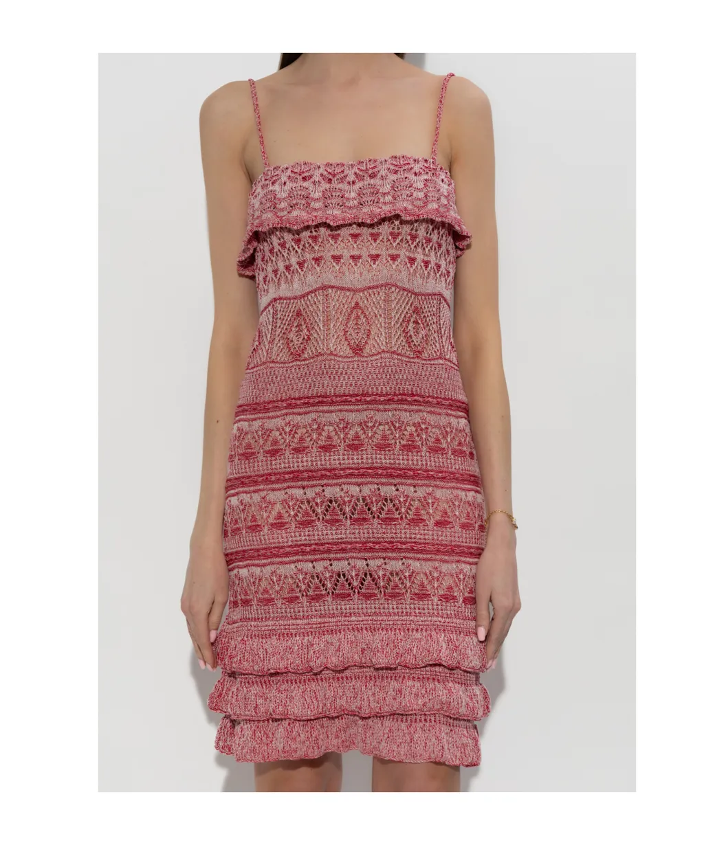 Etro Ruffle Detailed Mini Strap Dress