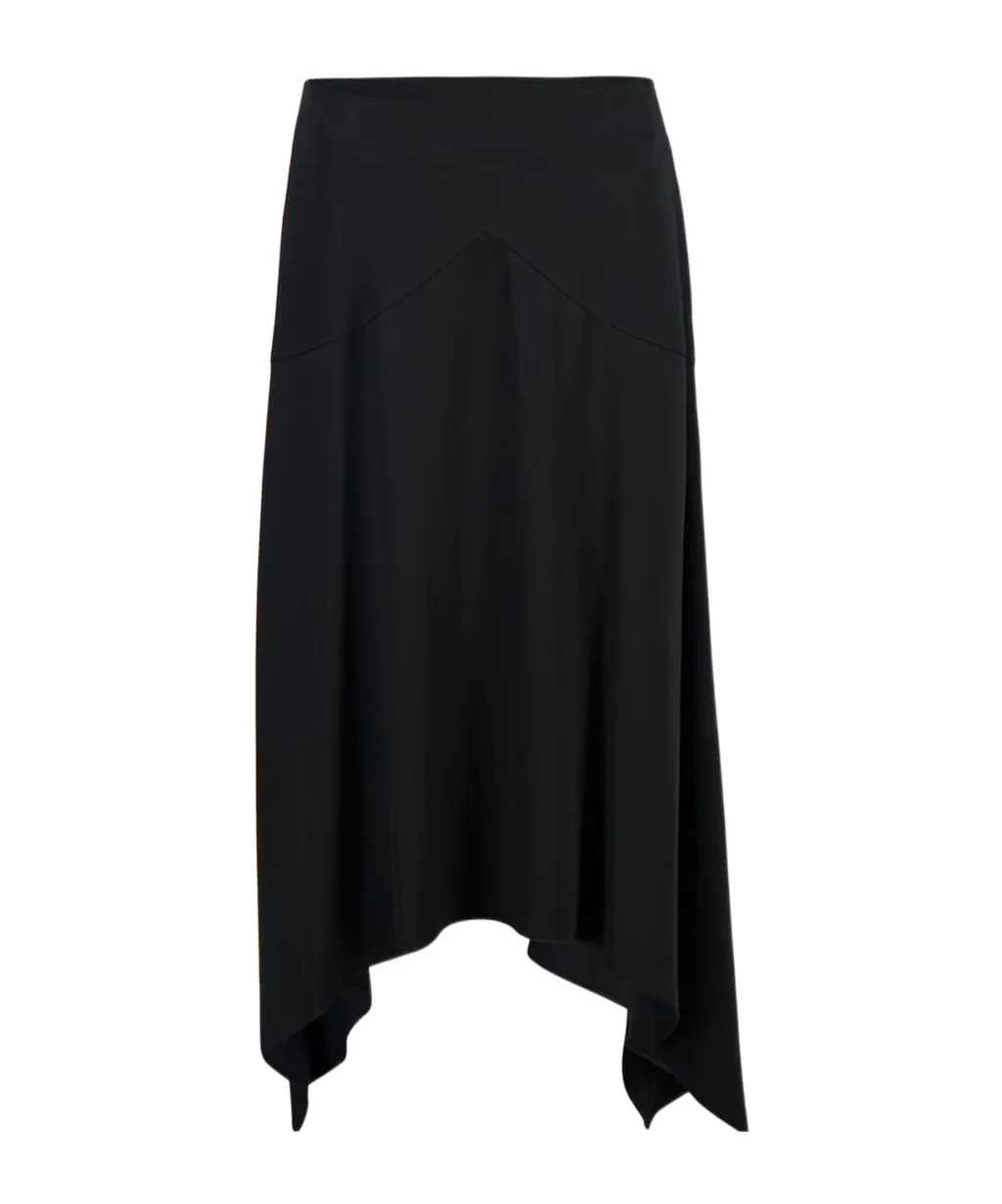 Stella Mccartney Asymmetric Satin Midi Skirt