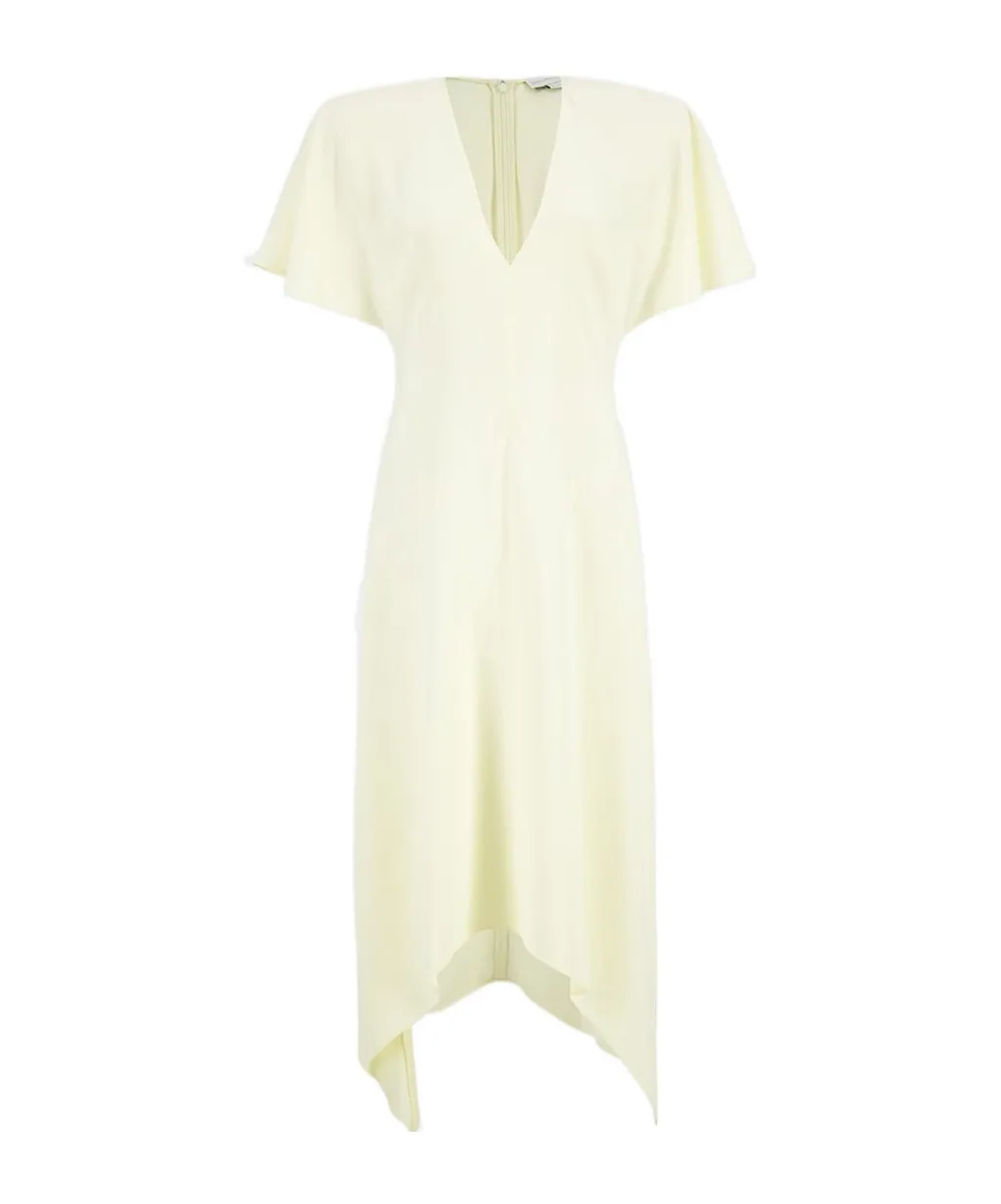 Stella Mccartney V-Neck Midi Satin Dress