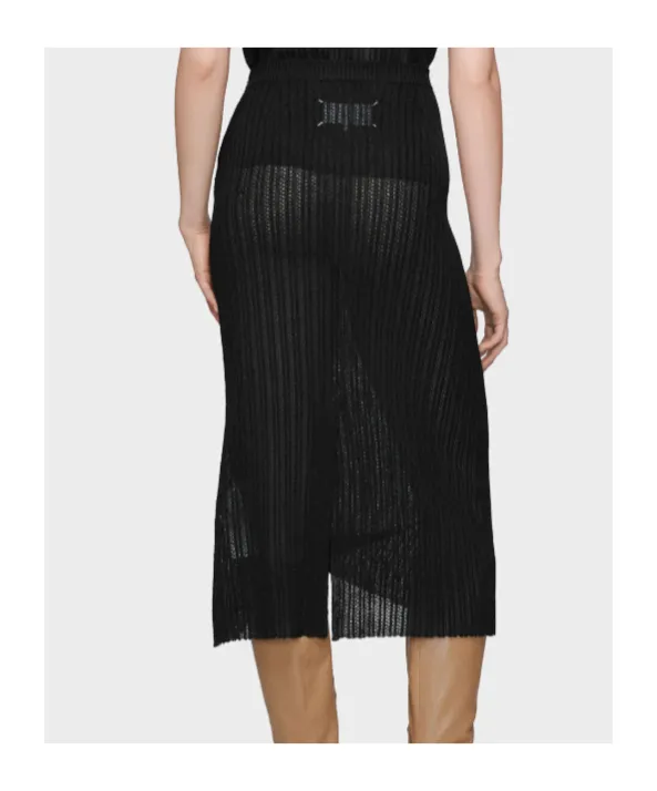 Maison Margiela Ribbed Knit Midi Skirt