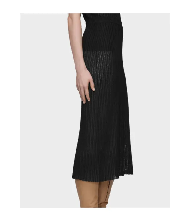 Maison Margiela Ribbed Knit Midi Skirt