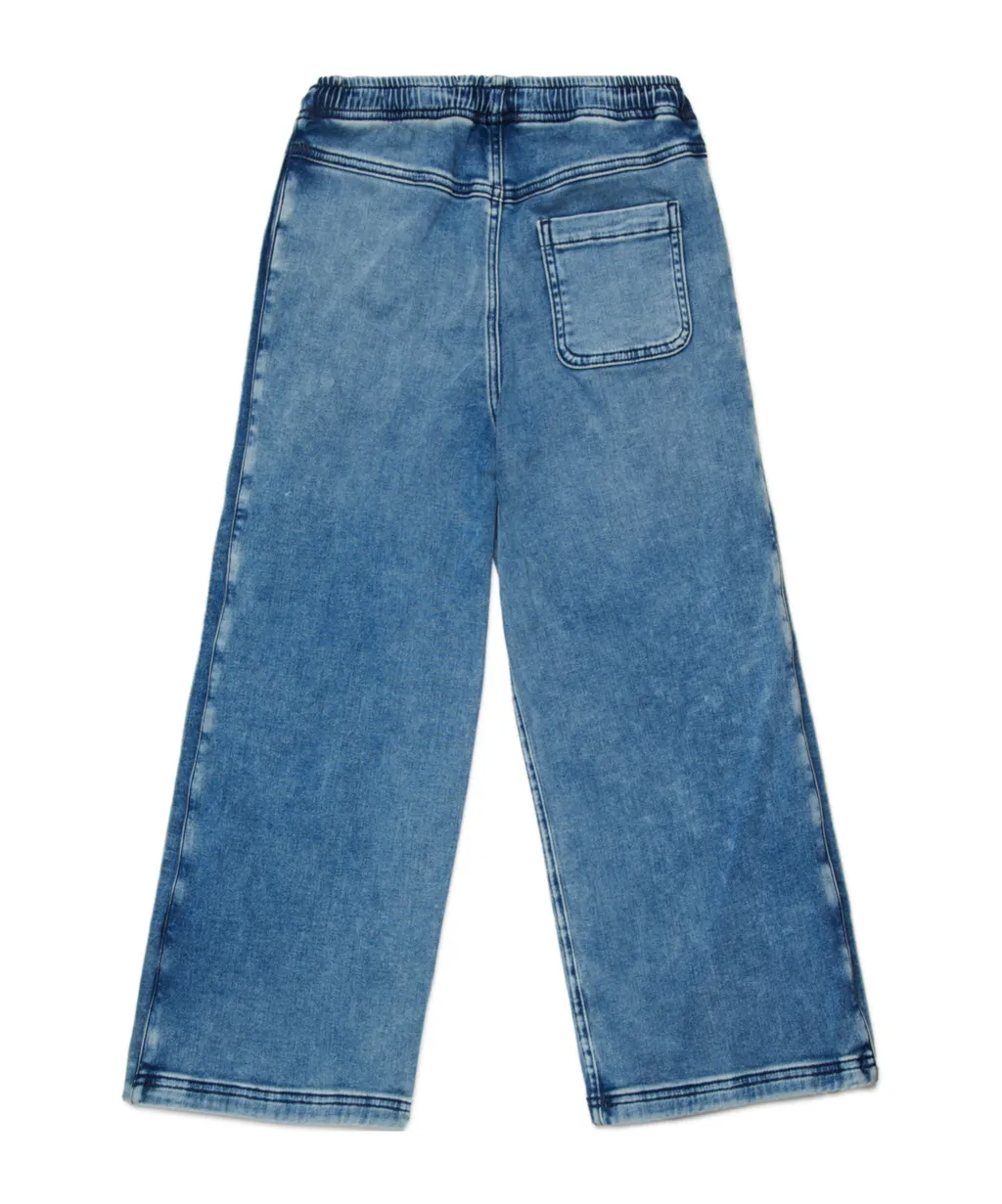 Diesel Kids Oval-D Embroidered Drawstring Jeans