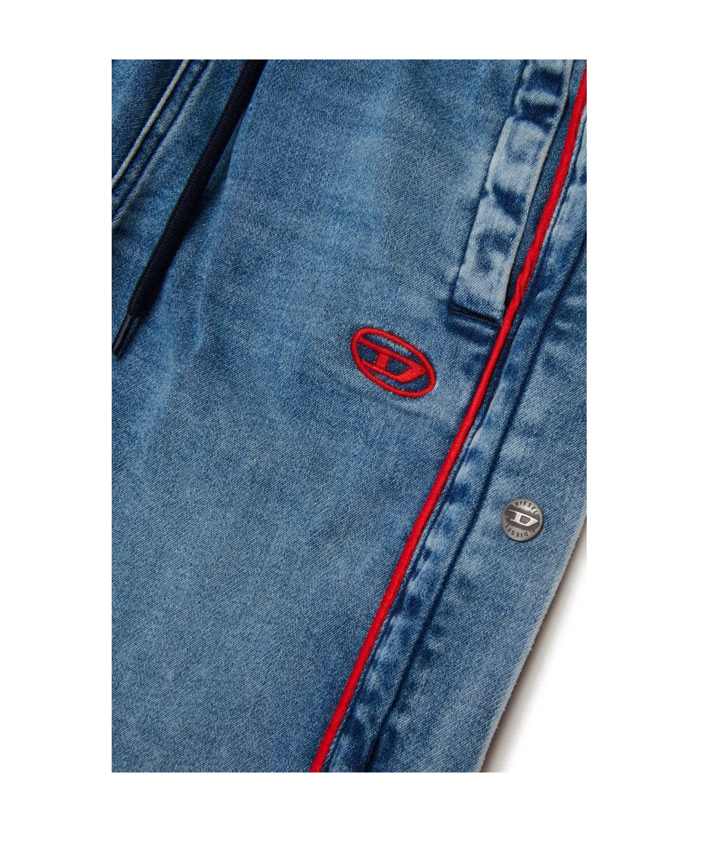 Diesel Kids Oval-D Embroidered Drawstring Jeans