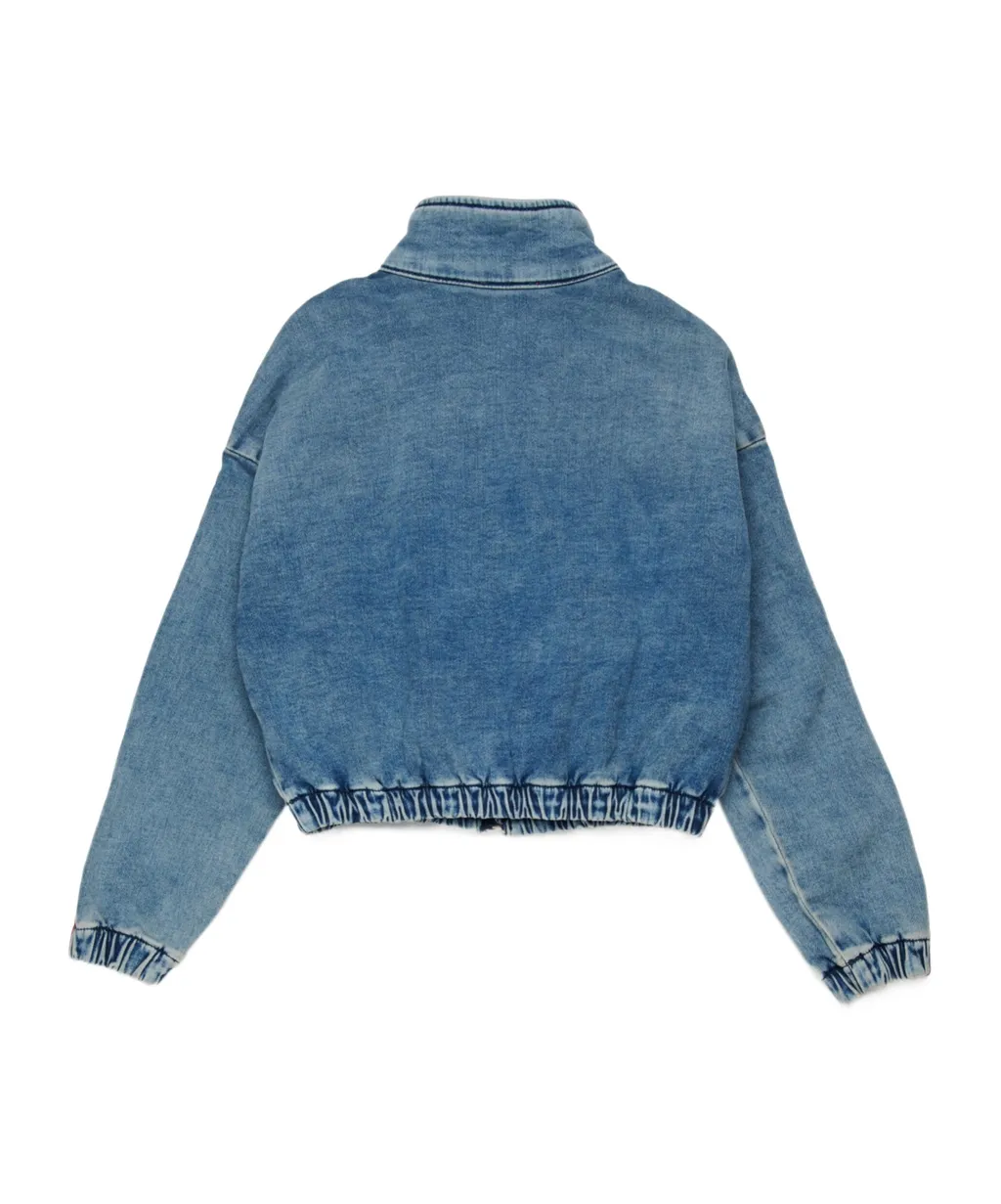 Diesel Kids Oval-D Embroidered Denim Jacket