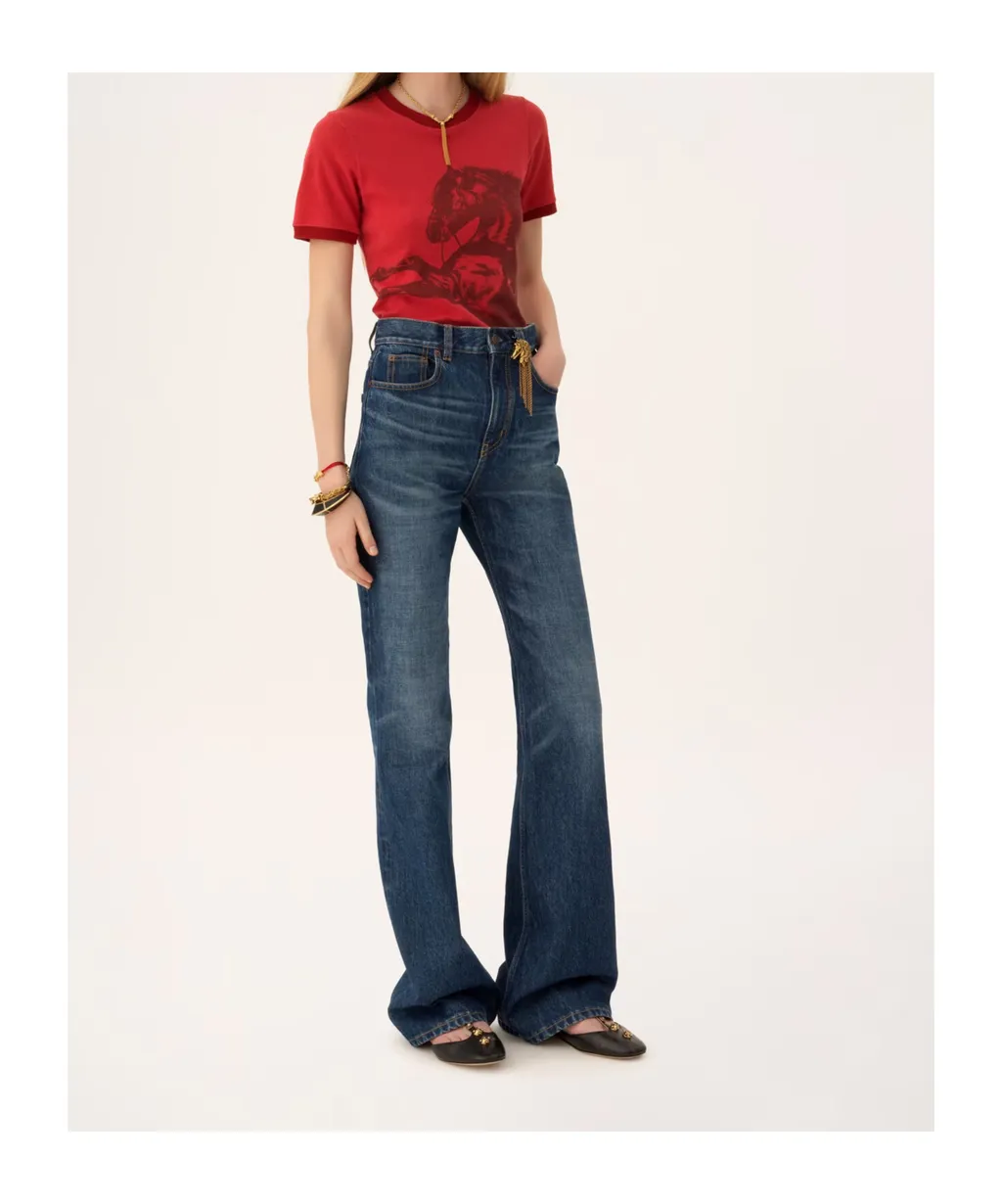 Chloé Charm High-Rise Straight-Leg Jeans