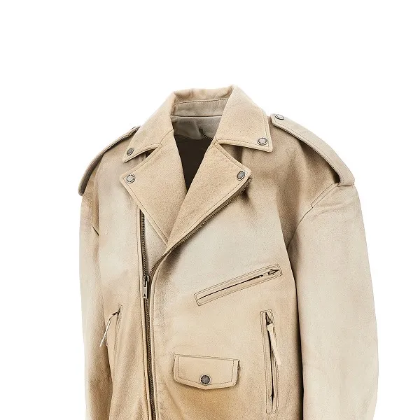 Golden Goose Deluxe Brand Belted Waist Biker Jacket
