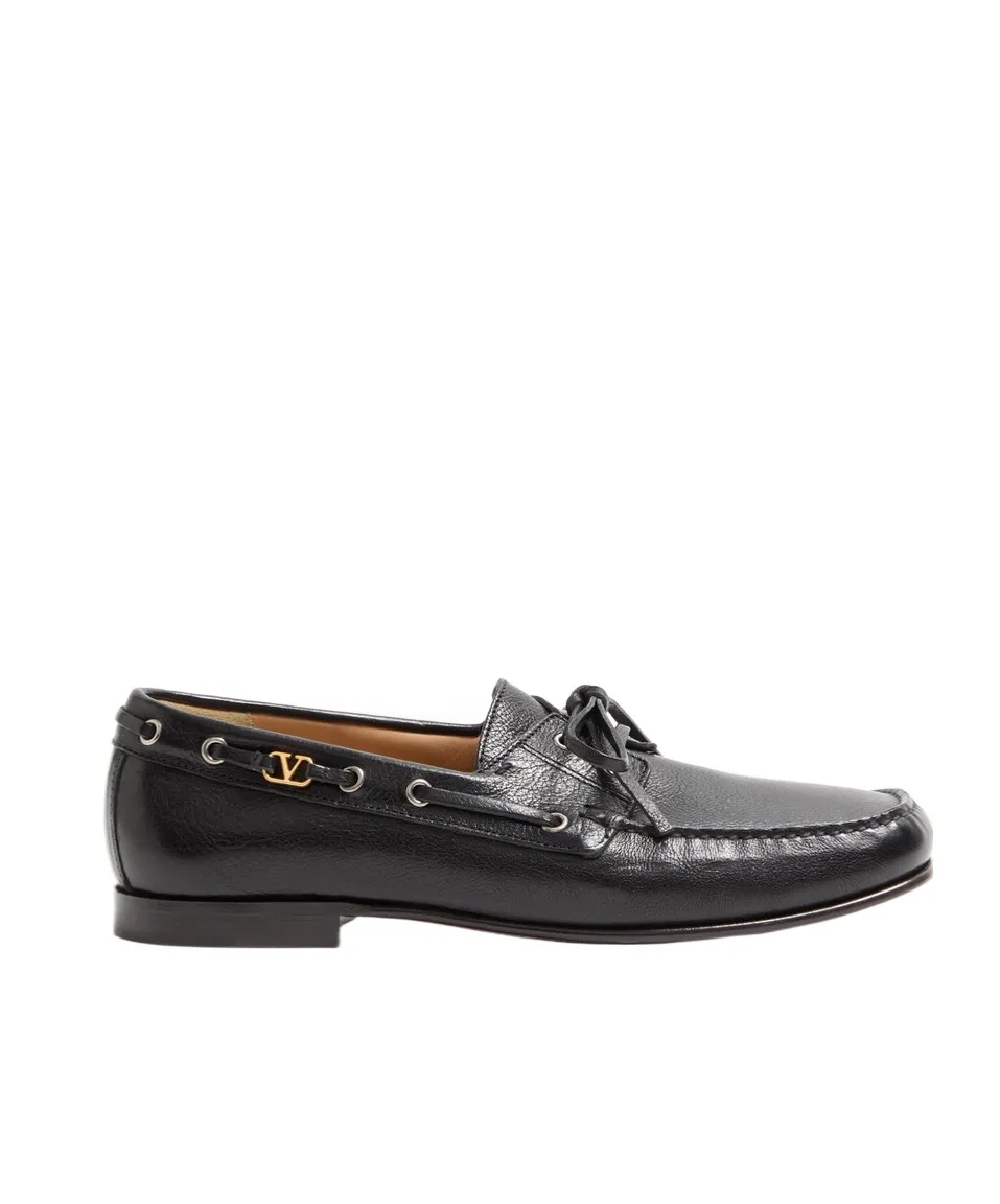 Valentino Square Toe Slip-On Loafers