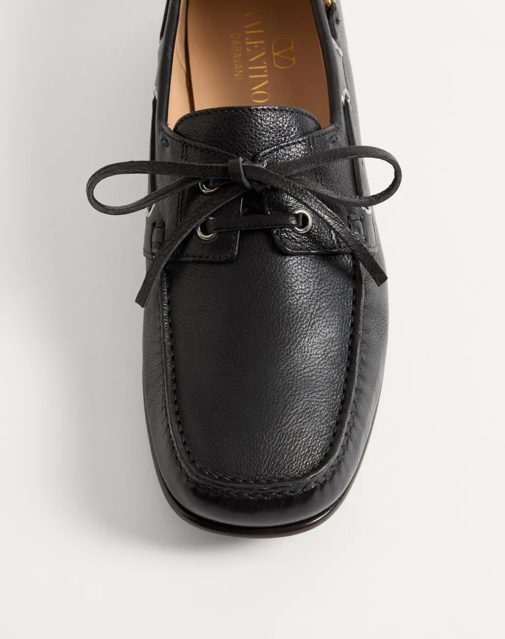 Valentino Square Toe Slip-On Loafers