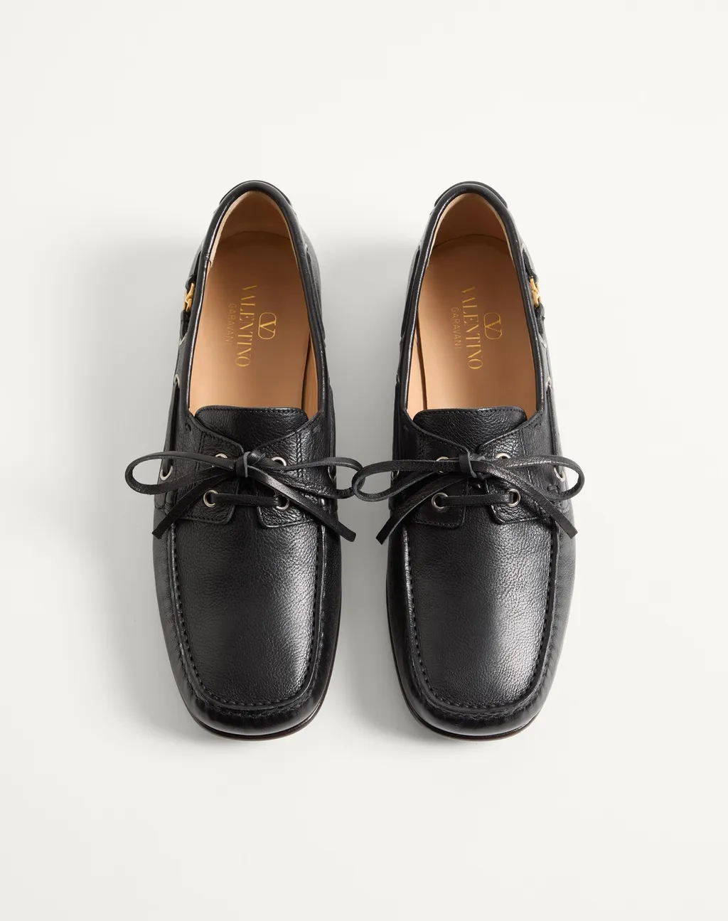 Valentino Square Toe Slip-On Loafers