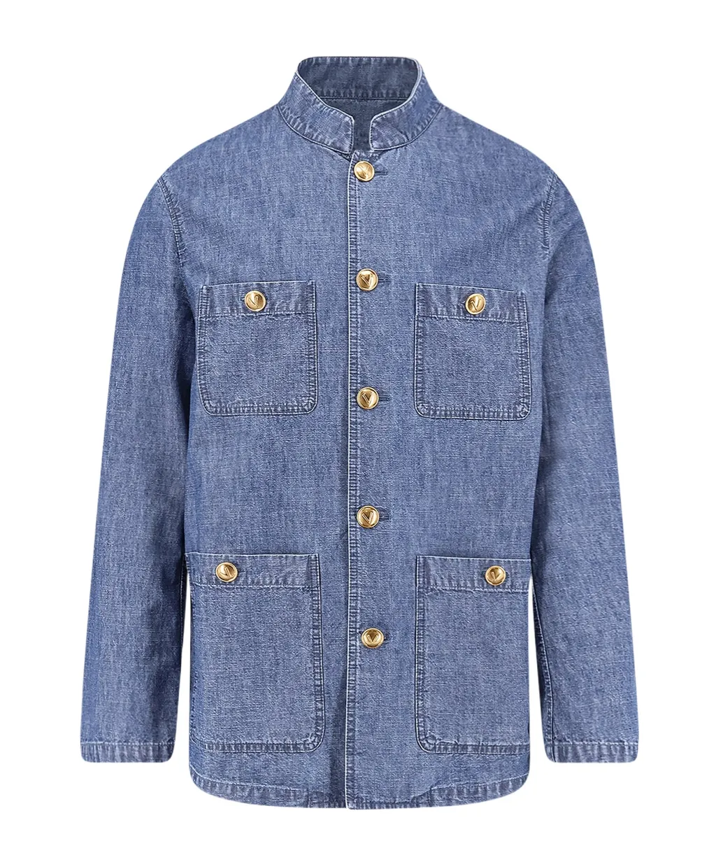 Valentino Button-Up Denim Jacket