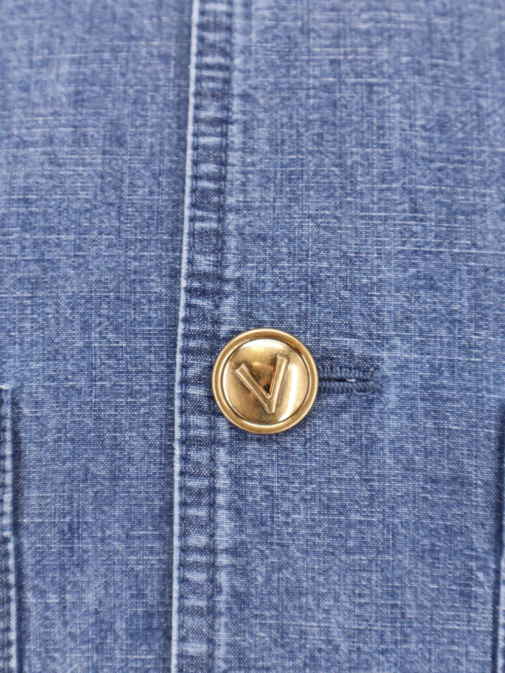 Valentino Button-Up Denim Jacket