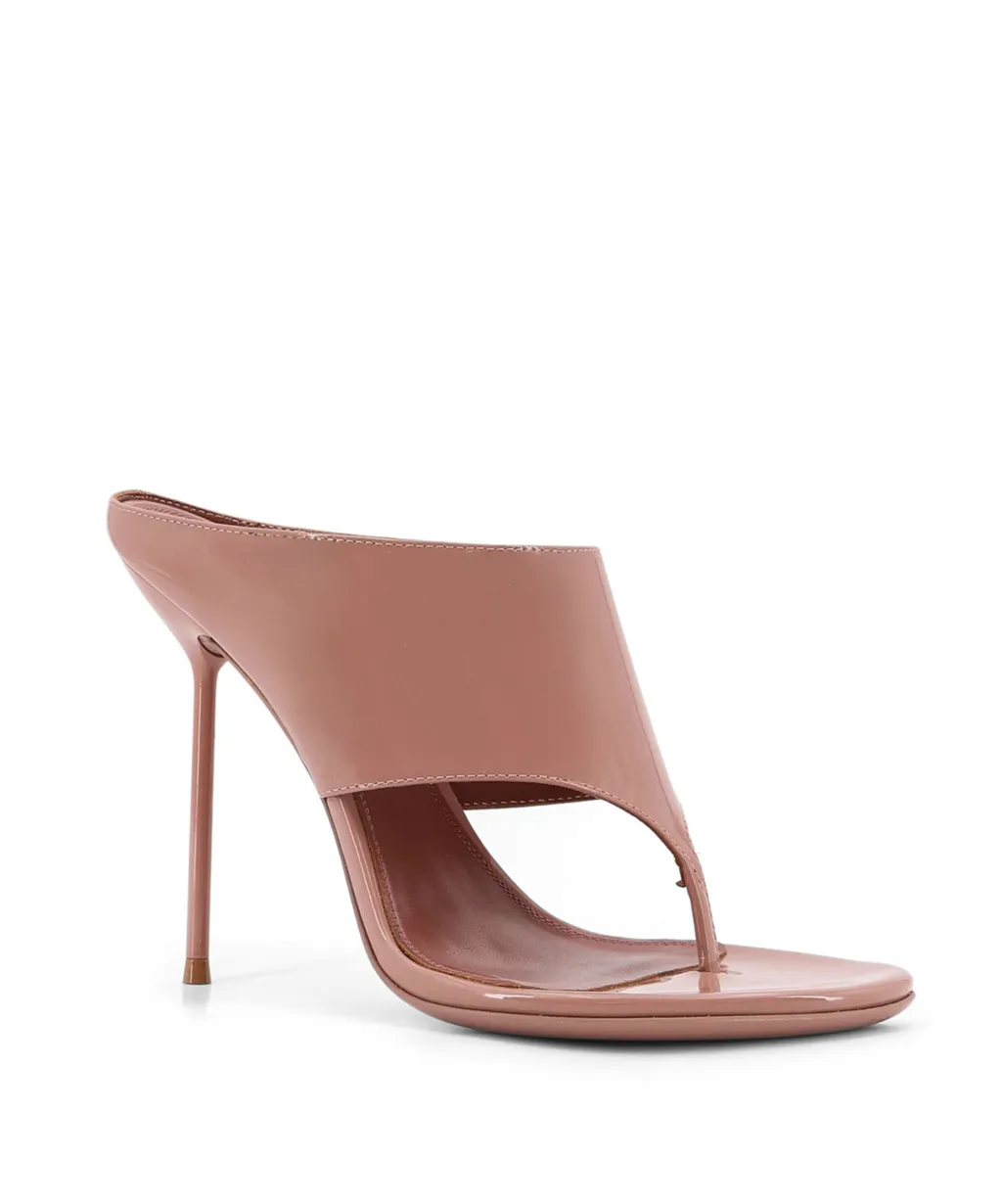 Paris Texas Thong Mule Heeled Sandals
