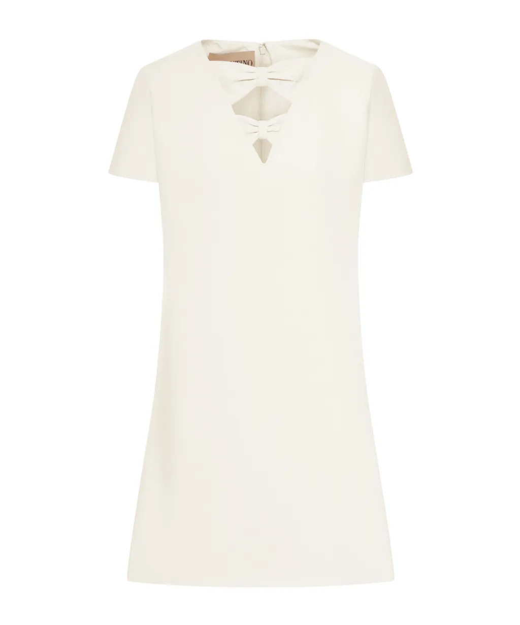 Valentino Bow Detailed Short-Sleeved Dress