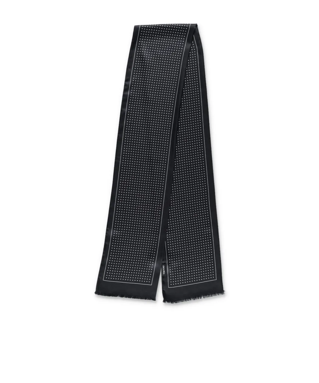 Tom Ford Polka Dot Satin Scarf