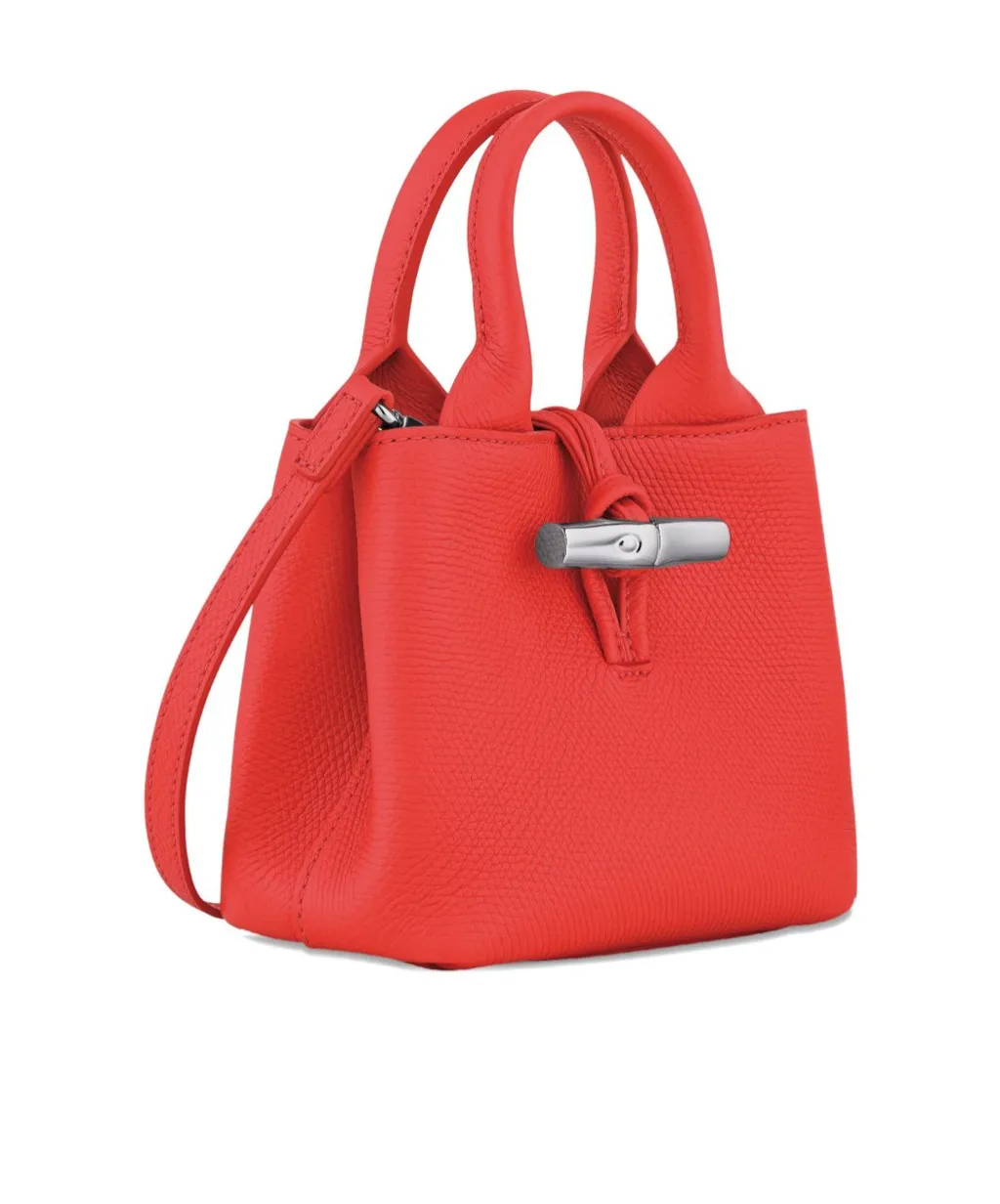 Mini Le Roseau Grained-Leather Tote Bag