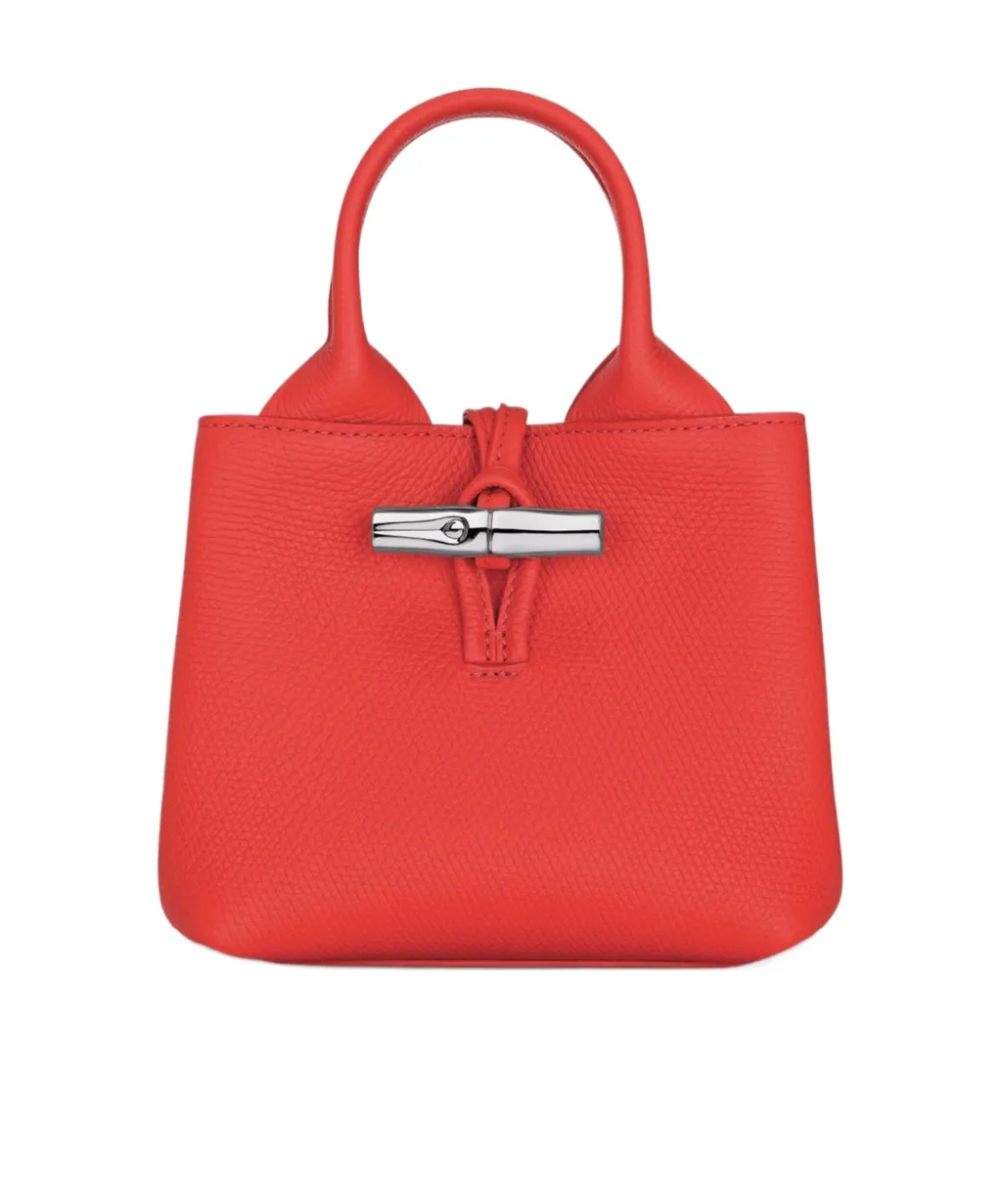 Mini Le Roseau Grained-Leather Tote Bag