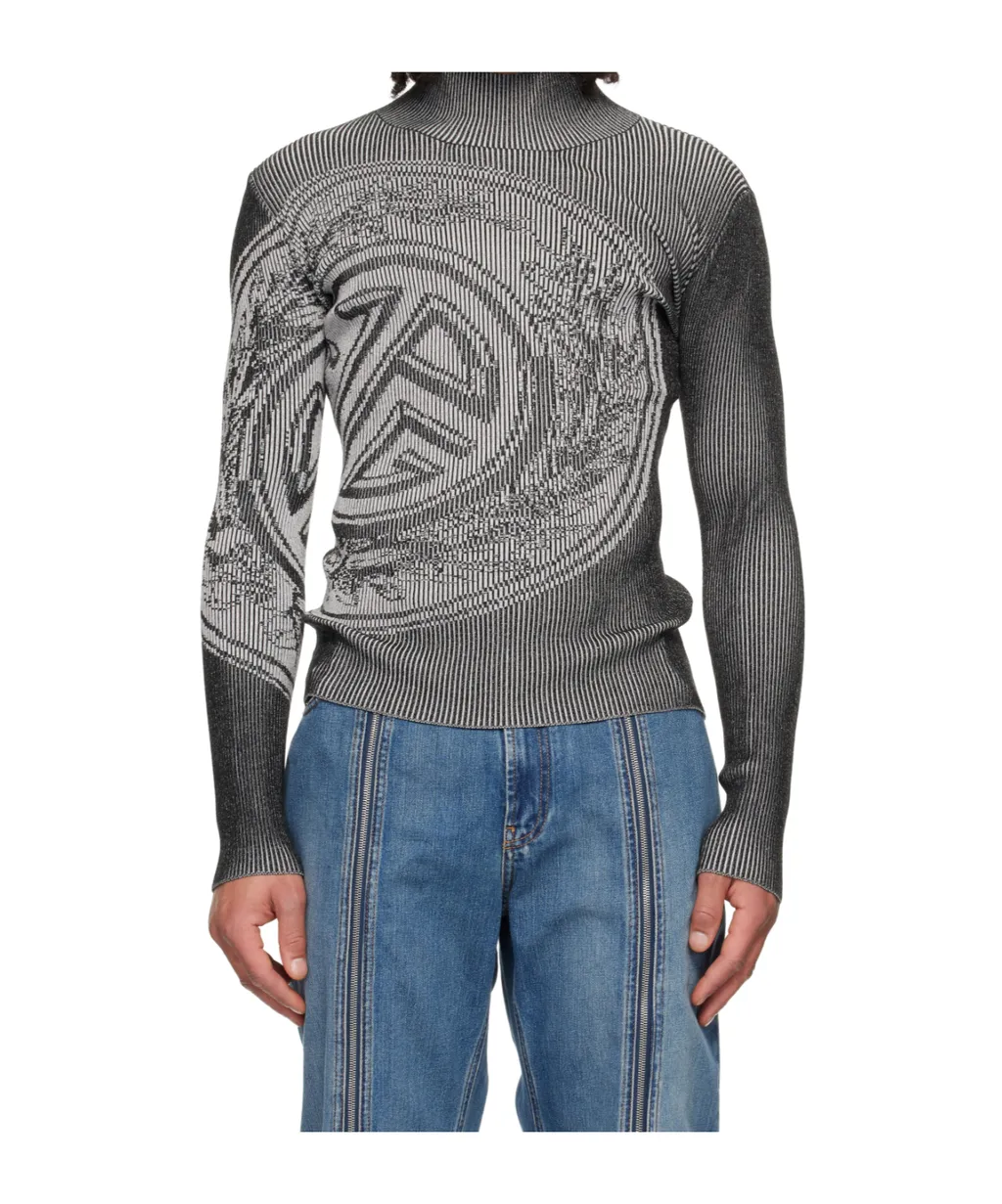 Laurel Stamp Jacquard Long-Sleeves Sweater