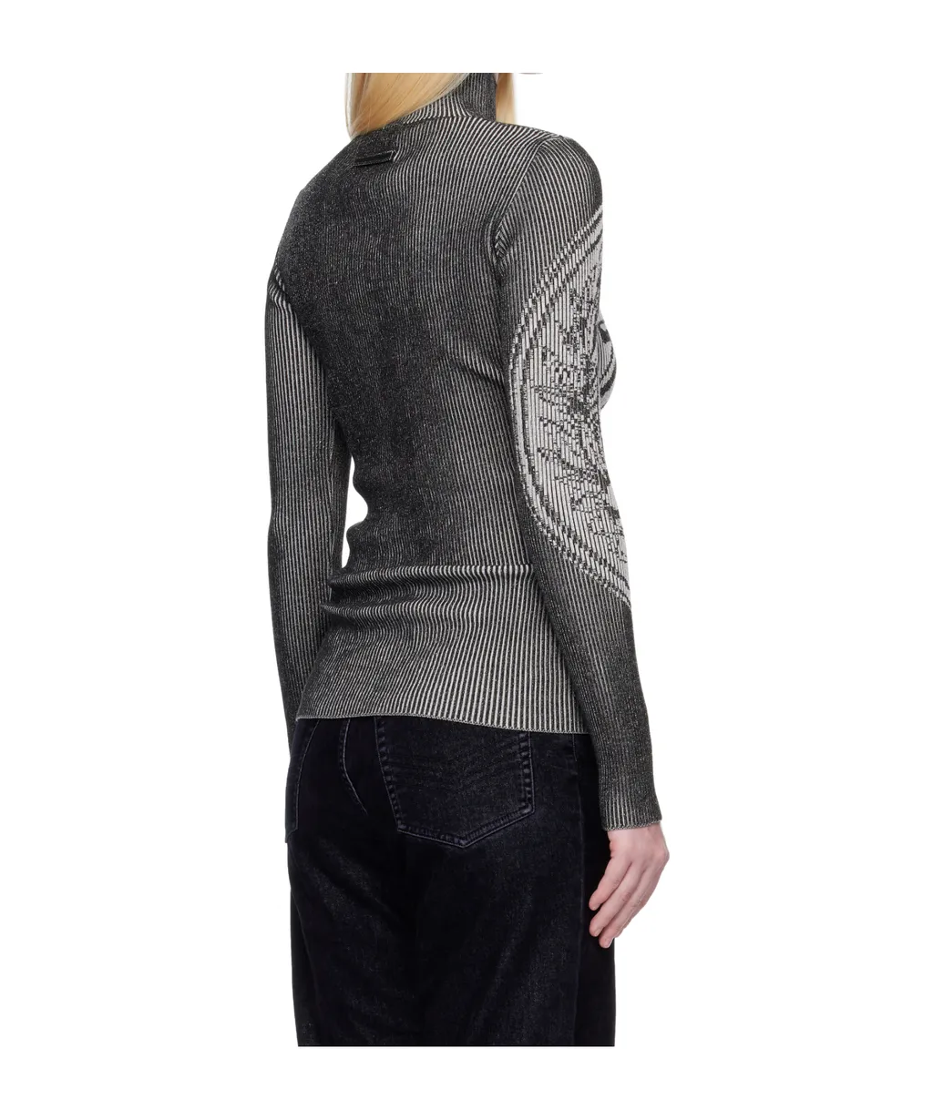 Laurel Stamp Jacquard Long-Sleeves Sweater