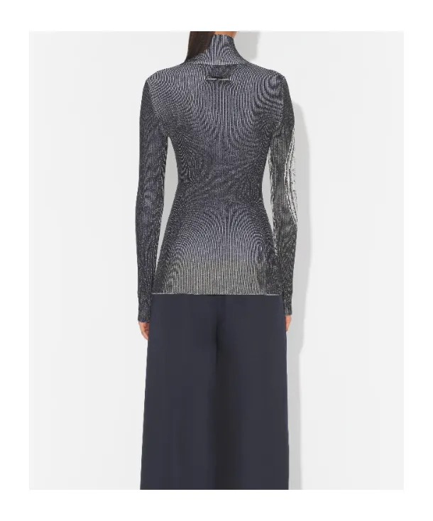 Laurel Stamp Jacquard Long-Sleeves Sweater