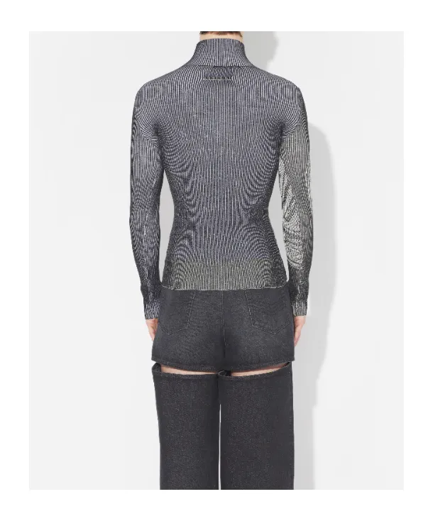 Laurel Stamp Jacquard Long-Sleeves Sweater