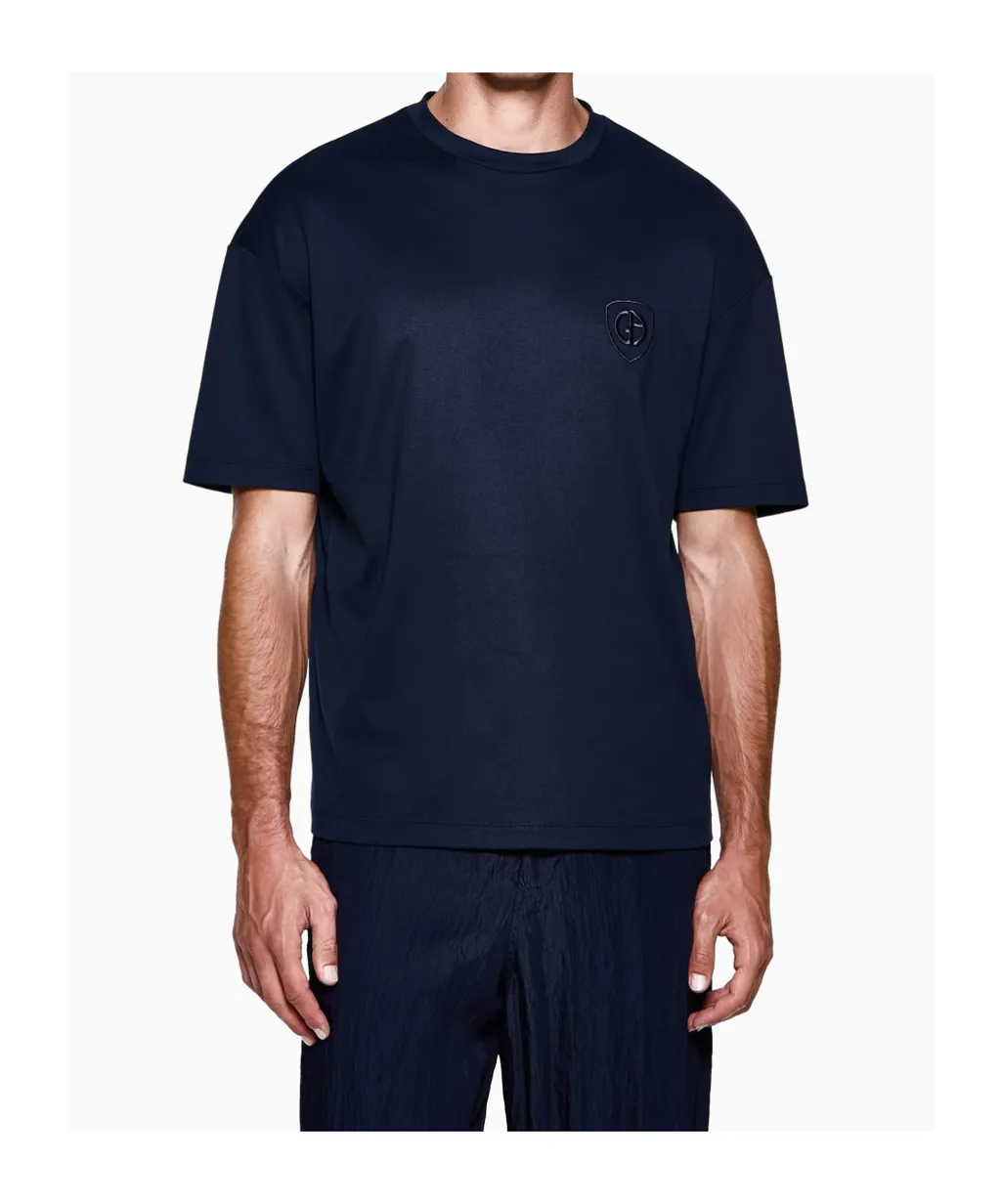 Giorgio Armani Logo Embroidered Crewneck T-Shirt