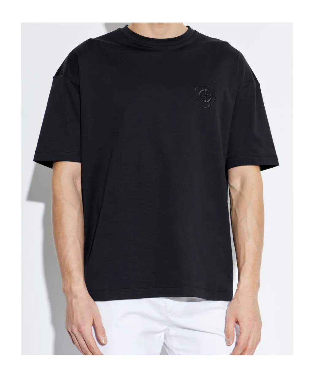 Giorgio Armani Logo Embroidered Crewneck T-Shirt