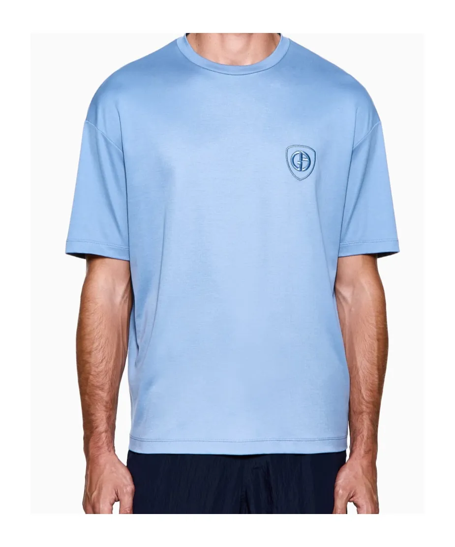Giorgio Armani Logo Embroidered Crewneck T-Shirt