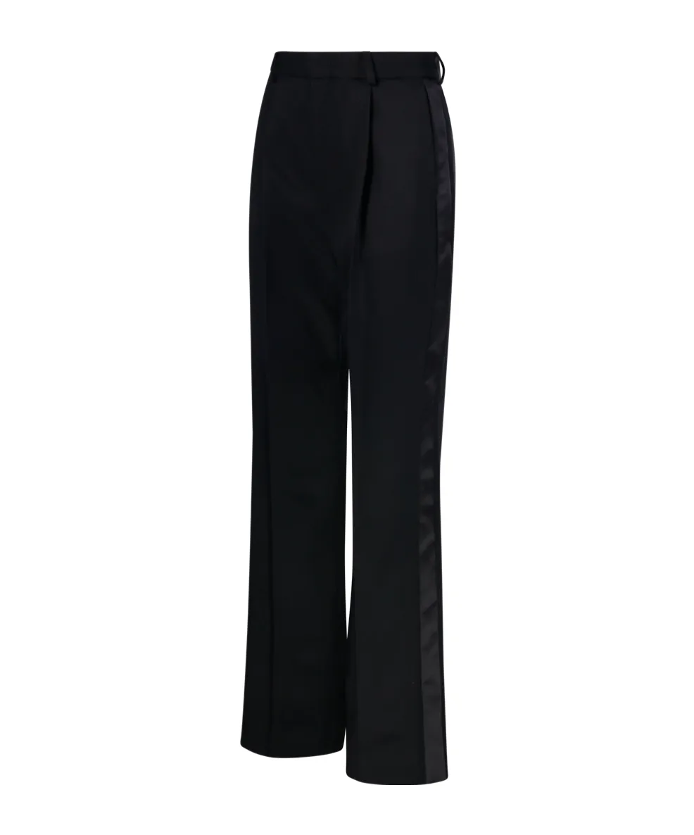 Pleated Straight Trousers