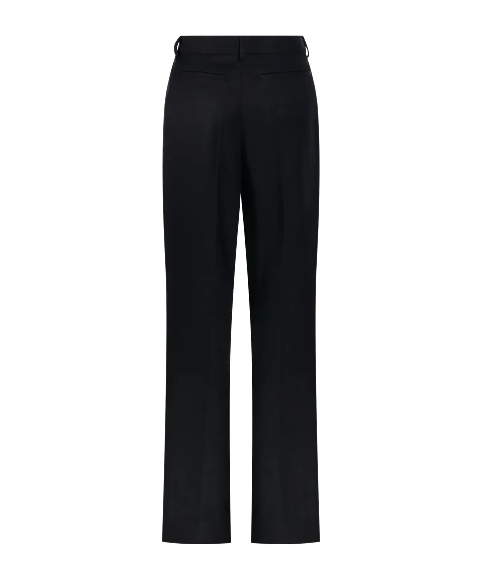 Pleated Straight Trousers