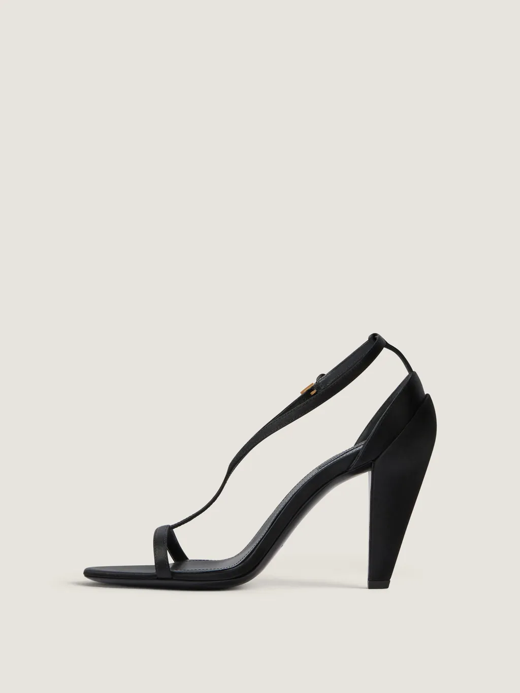 Naked Heeled Sandals In Satin