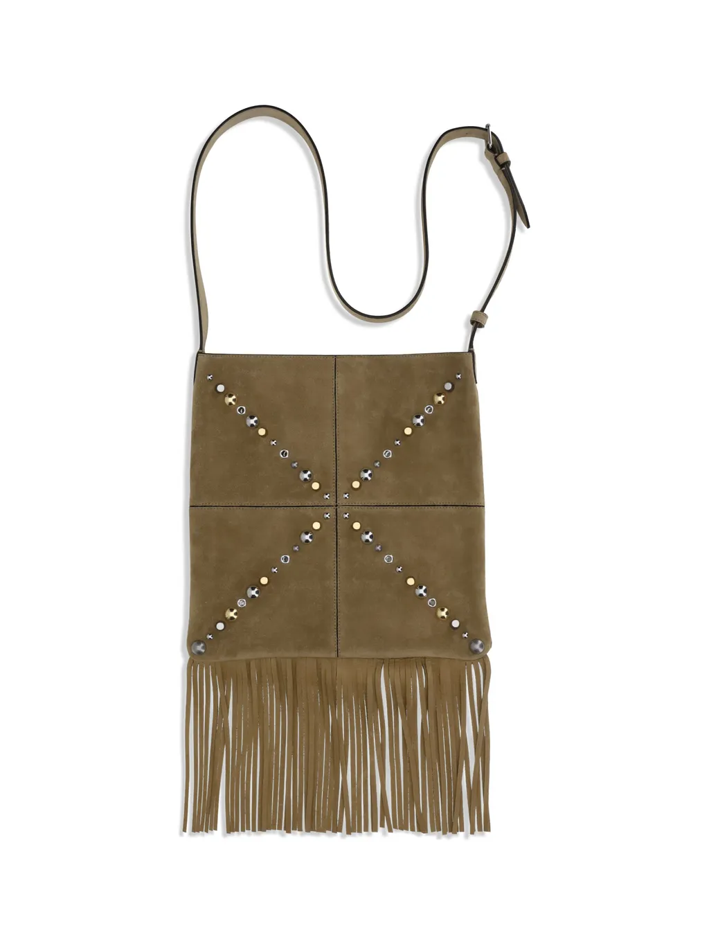 Valentino Nellcte Vlogo Signature Fringed Shoulder Bag