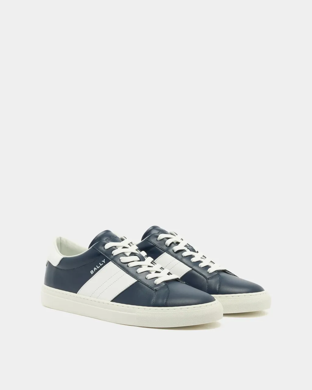 Hedon Sneaker In Blue And White Leather